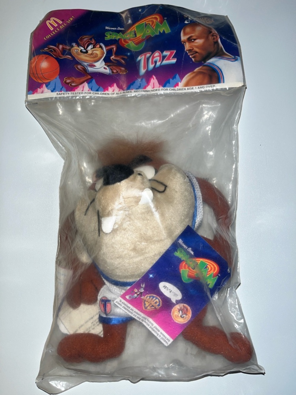 New Taz Plush Toy 1996 space jam Michael Jordan basketball McDonald's